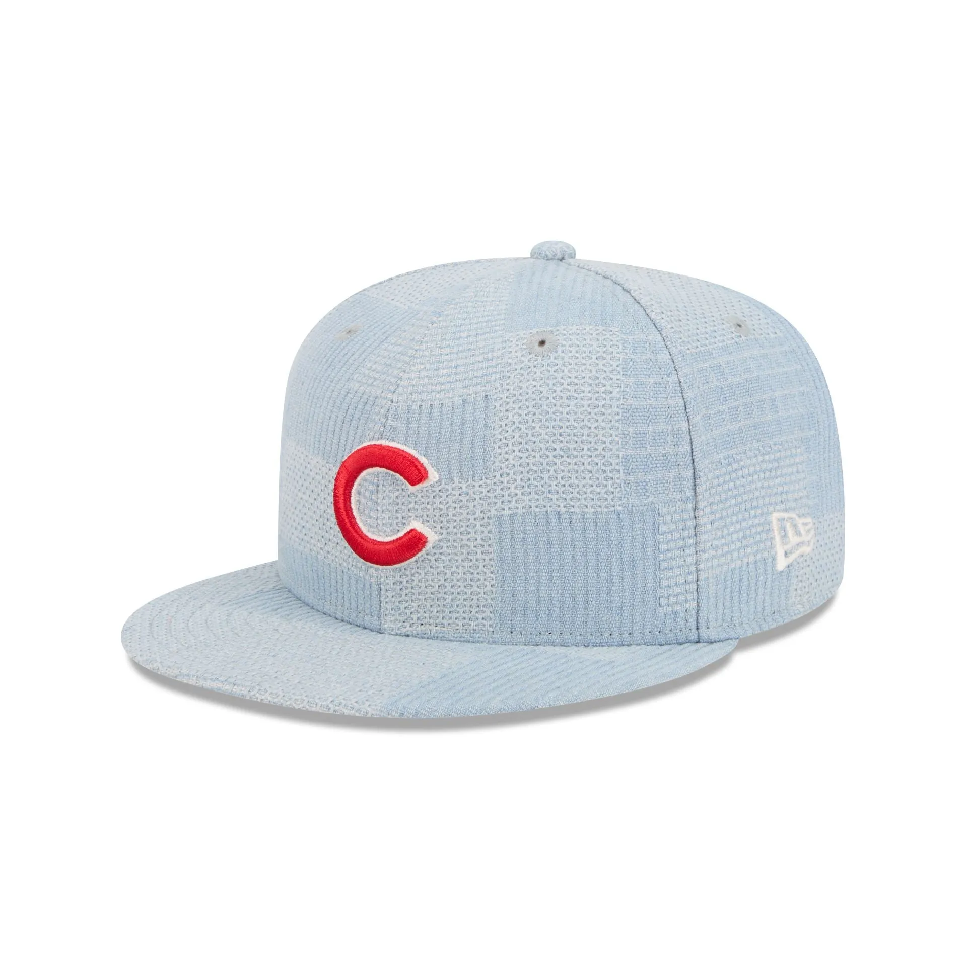 Chicago Cubs Denim Patchwork 9FIFTY Snapback Hat sold by New Era