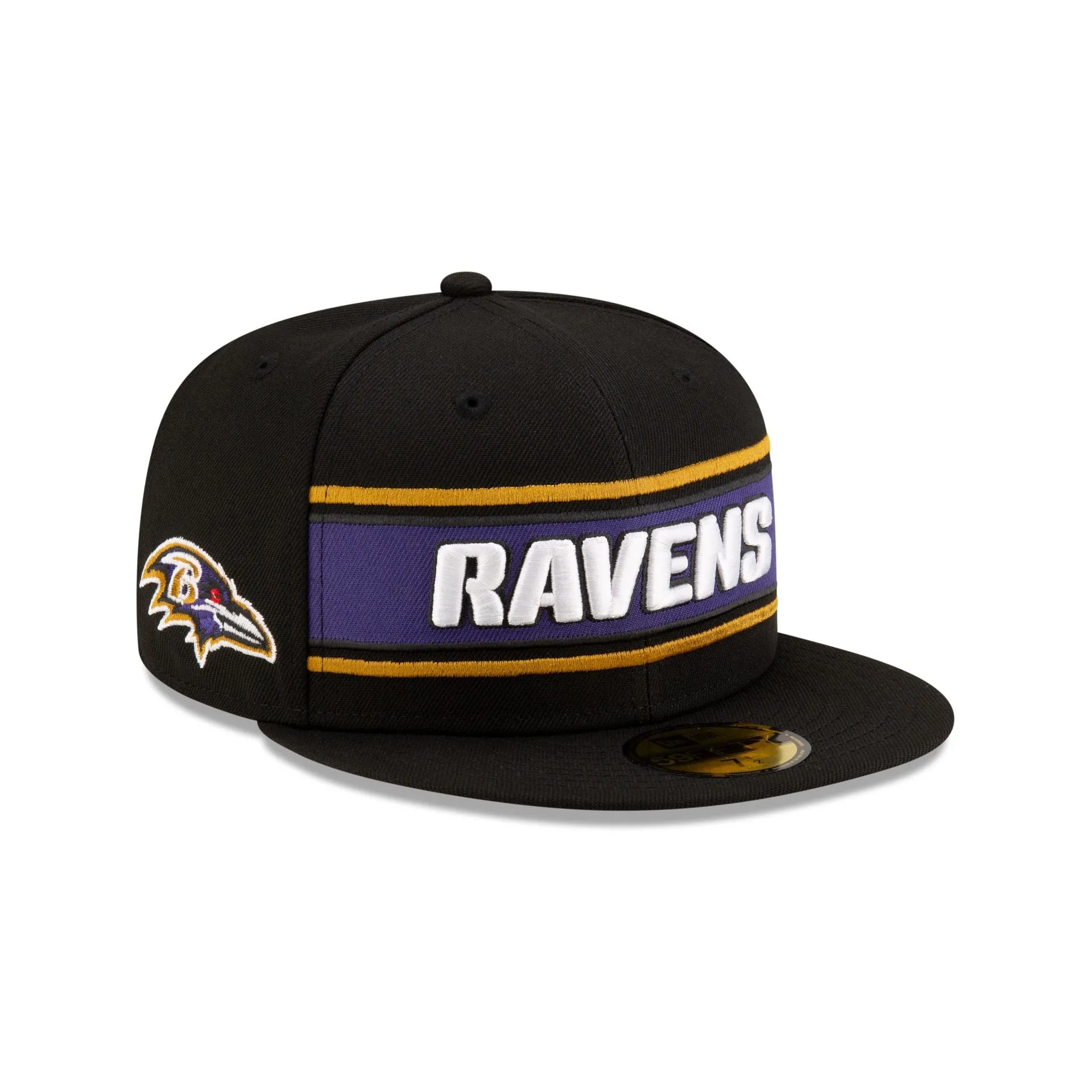Baltimore Ravens 2024 Sideline Black 59FIFTY Fitted Hat sold by New Era