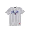 Toronto Blue Jays Throwback Gray Pinstripe T-Shirt sold by New Era
