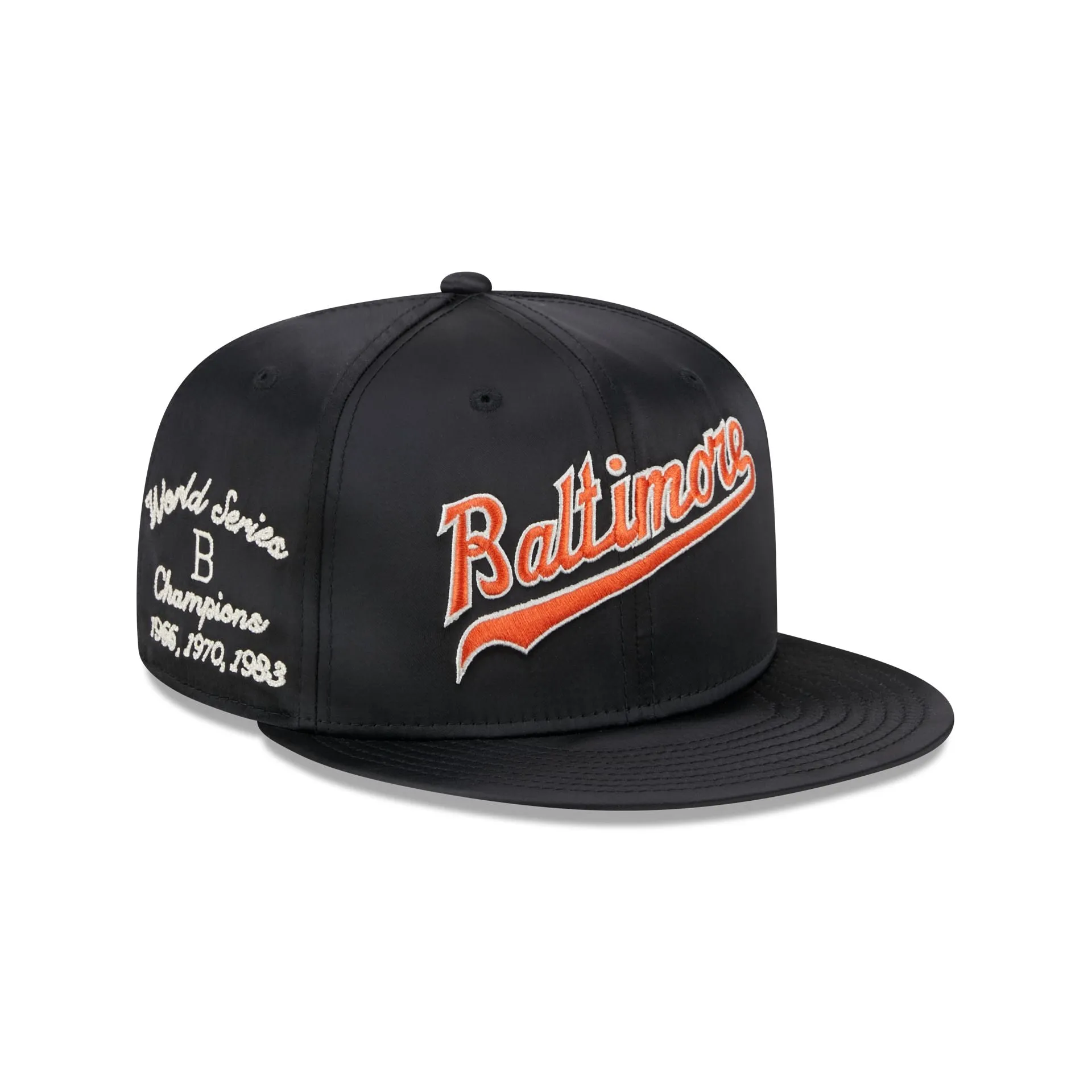 Baltimore Orioles Satin Script 9FIFTY Snapback Hat sold by New Era