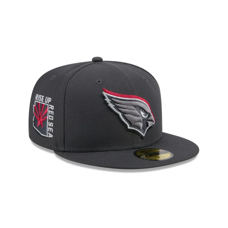 Arizona Cardinals 2024 Draft Gray 59FIFTY Fitted Hat sold by New Era