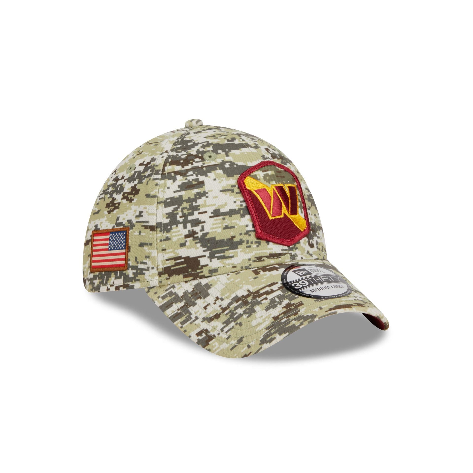 Washington Commanders 2023 Salute to Service Camo 39THIRTY Stretch Fit Hat sold by New Era