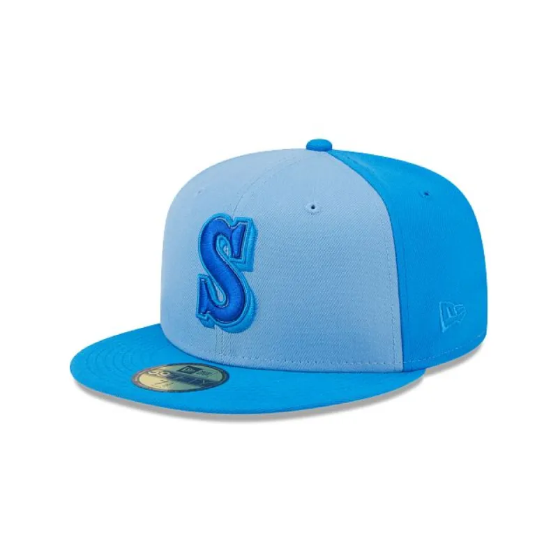 Seattle Mariners Tri-Tone Team 59FIFTY Fitted Hat sold by New Era