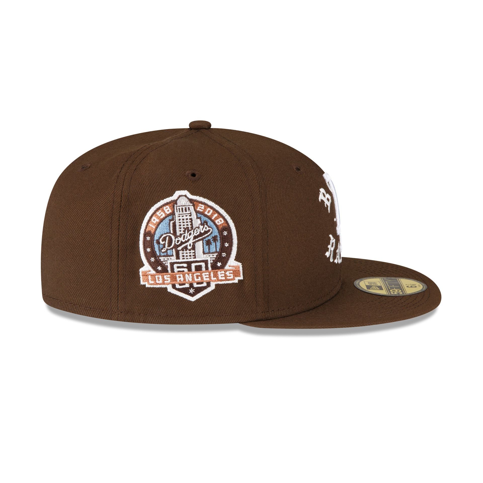 Born X Raised Los Angeles Dodgers Brown 59FIFTY Fitted Hat