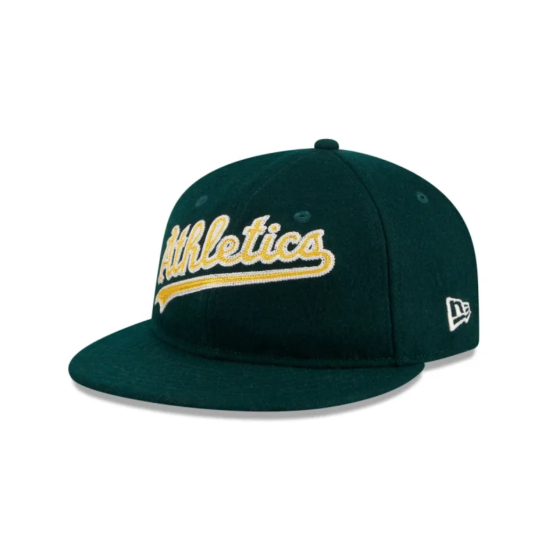 Oakland Athletics Melton Wool Retro Crown 9FIFTY Adjustable Hat sold by New Era