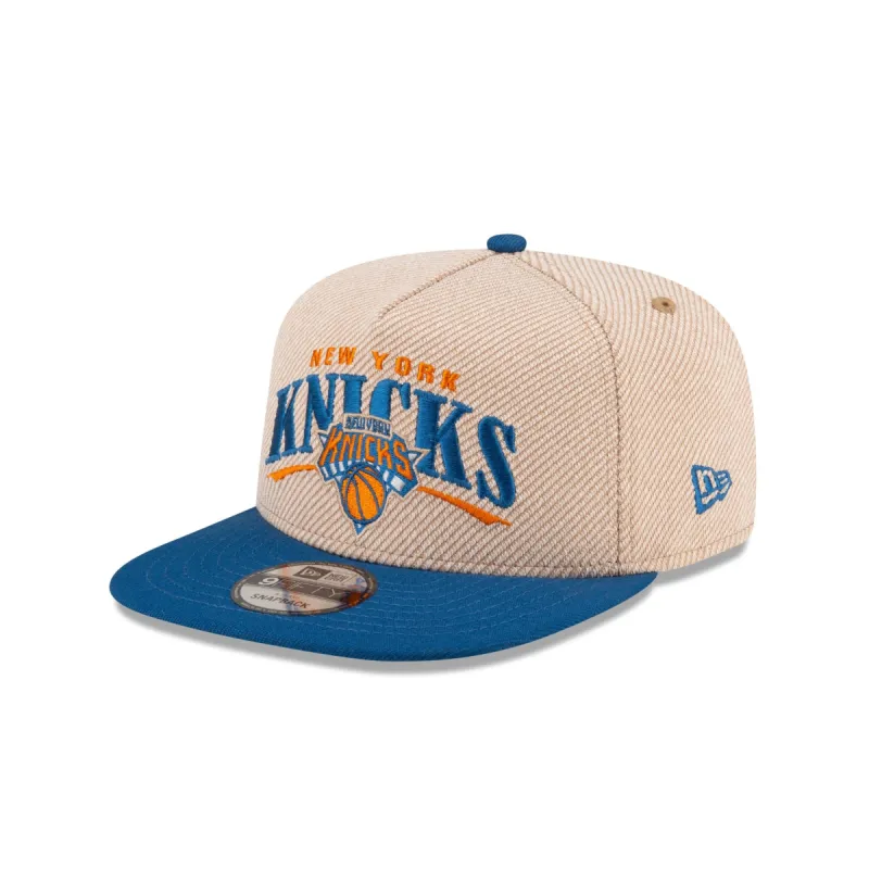 New York Knicks Terry Heather 9FIFTY A-Frame Snapback Hat sold by New Era