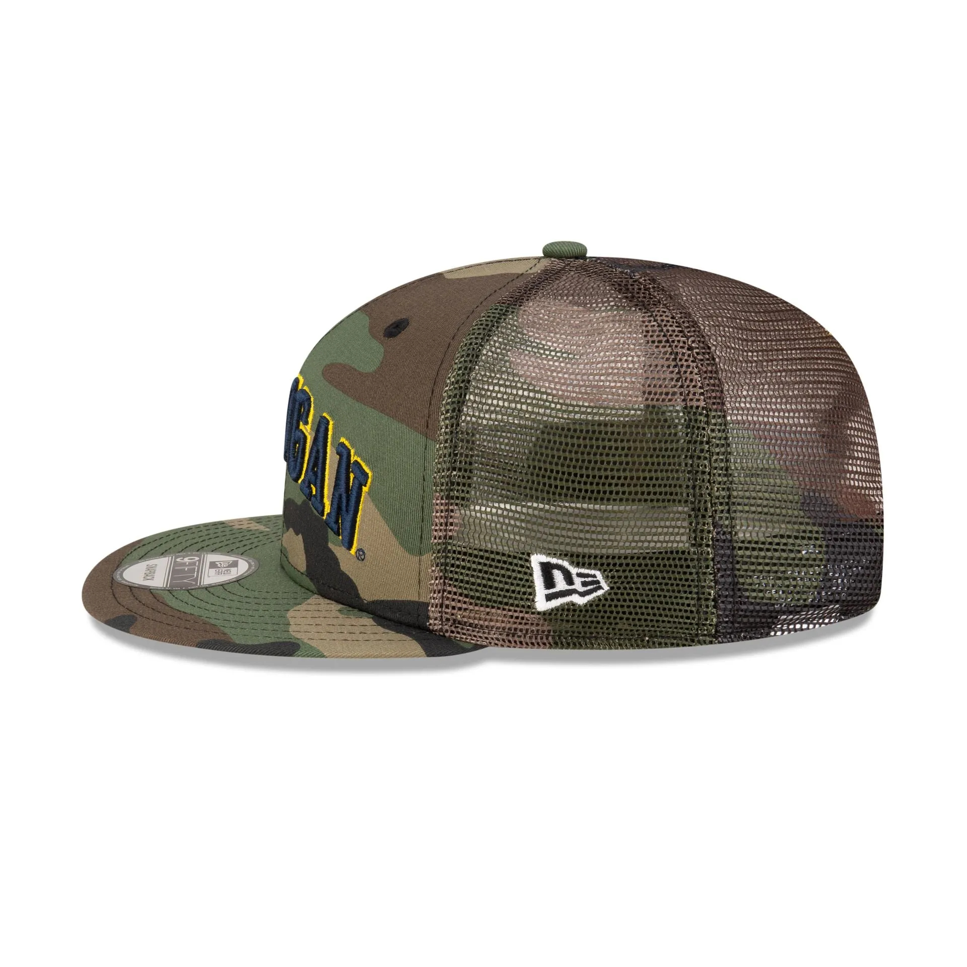 Michigan Wolverines Camo 9FIFTY Trucker Hat sold by New Era product image thumbnail 4