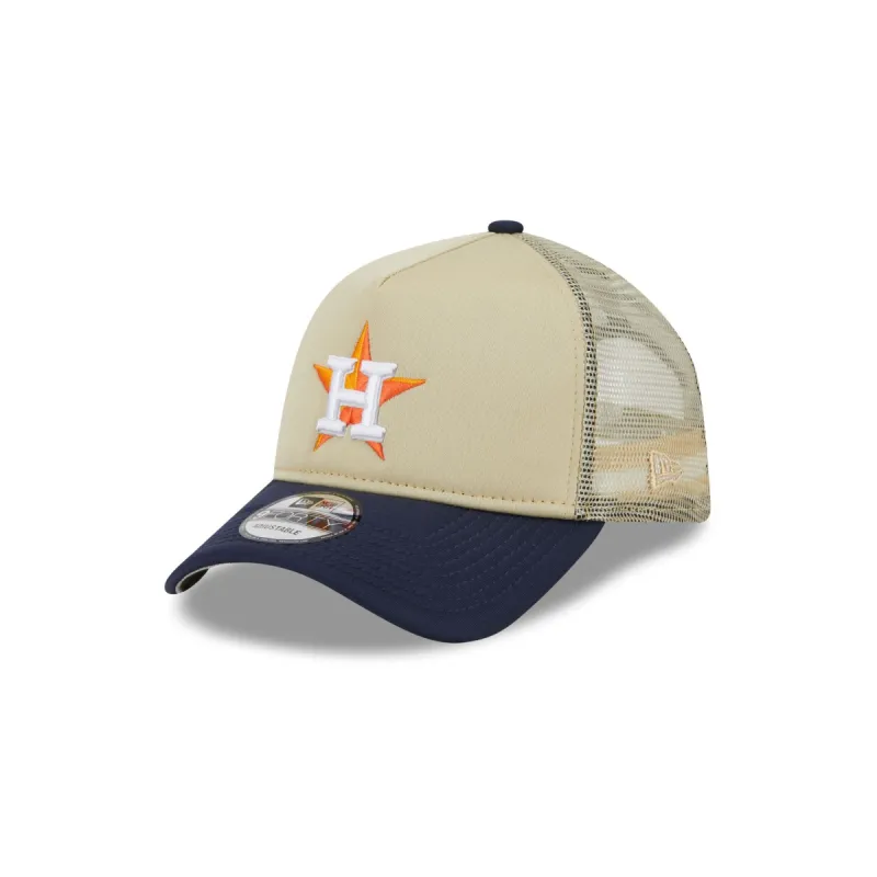 Houston Astros All Day 9FORTY A-Frame Trucker Hat sold by New Era