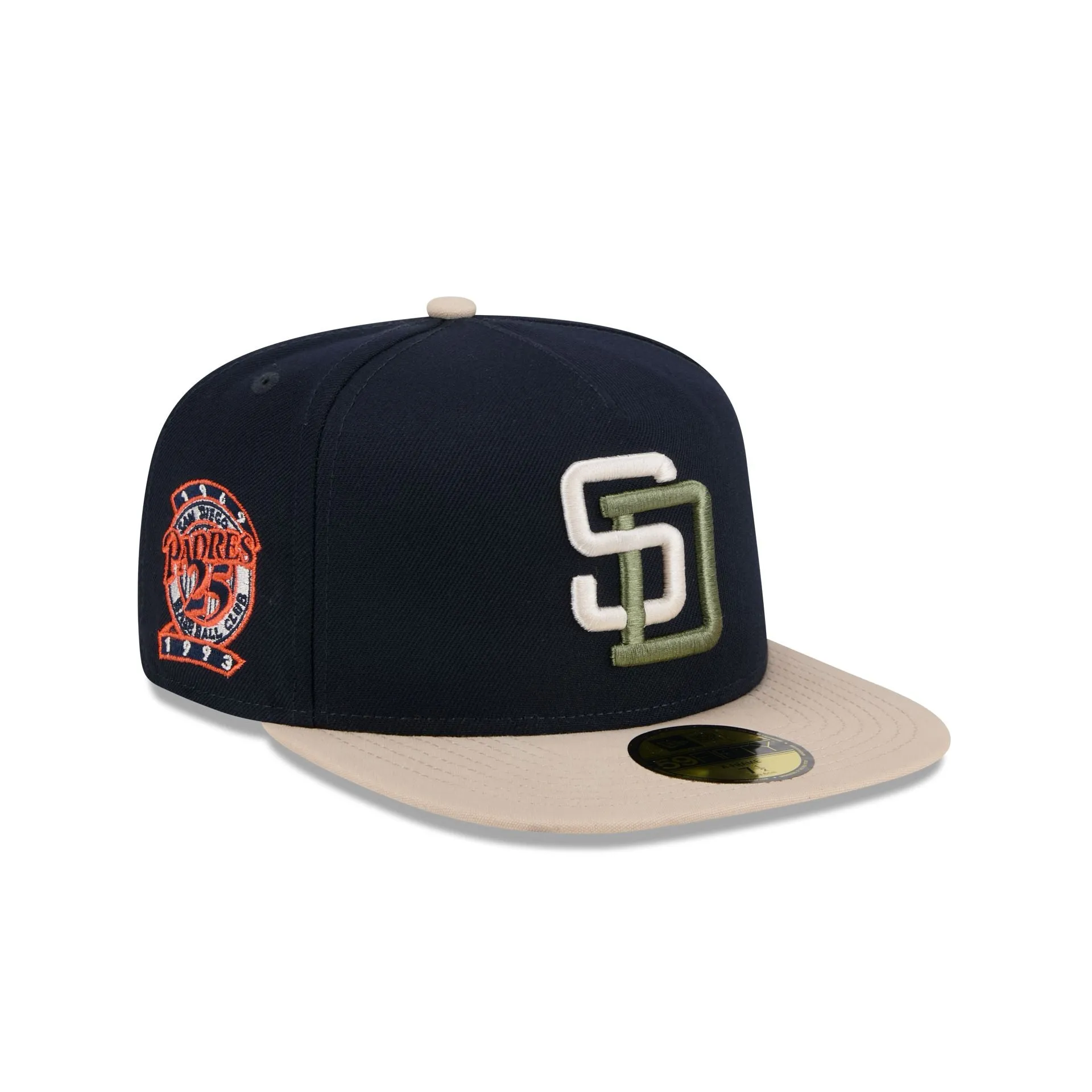 San Diego Padres Canvas 59FIFTY A-Frame Fitted Hat sold by New Era