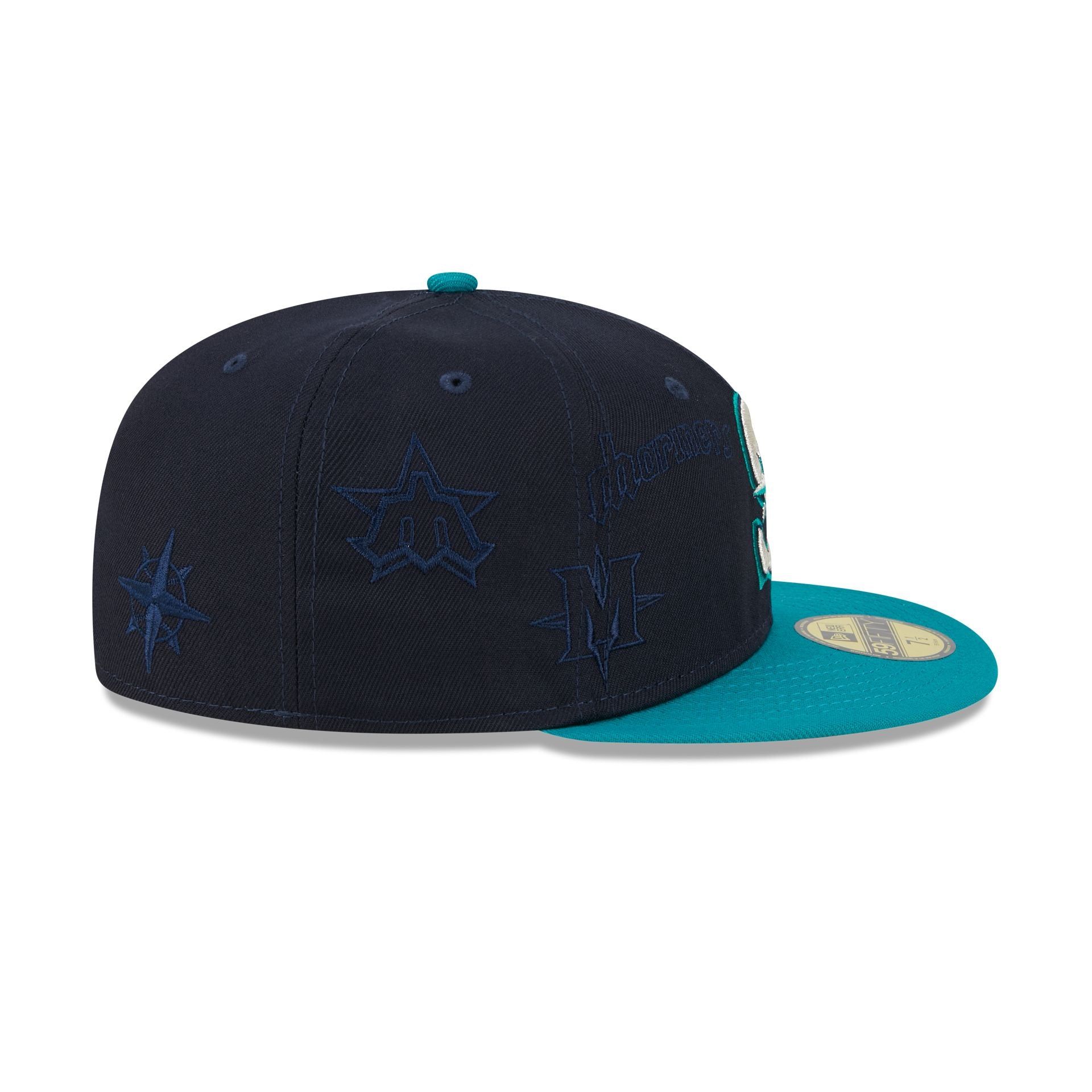 Seattle Mariners Multi Logo 59FIFTY Fitted Hat sold by New Era product image thumbnail 5