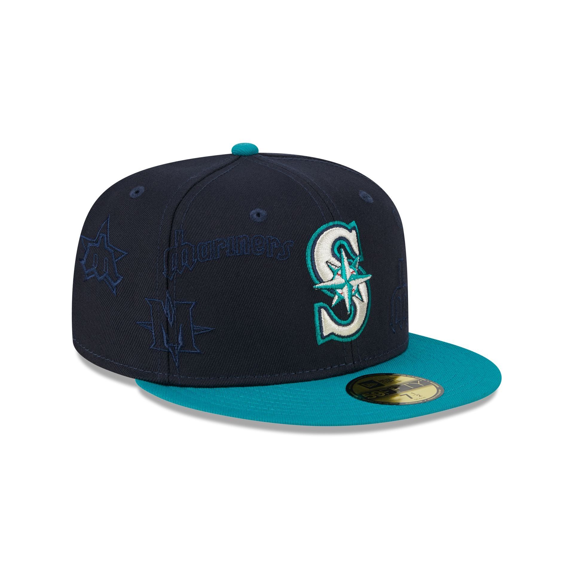Seattle Mariners Multi Logo 59FIFTY Fitted Hat sold by New Era product image thumbnail 3