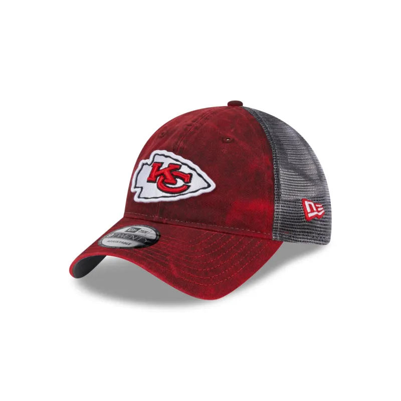 Kansas City Chiefs Slick 9TWENTY Trucker Hat sold by New Era
