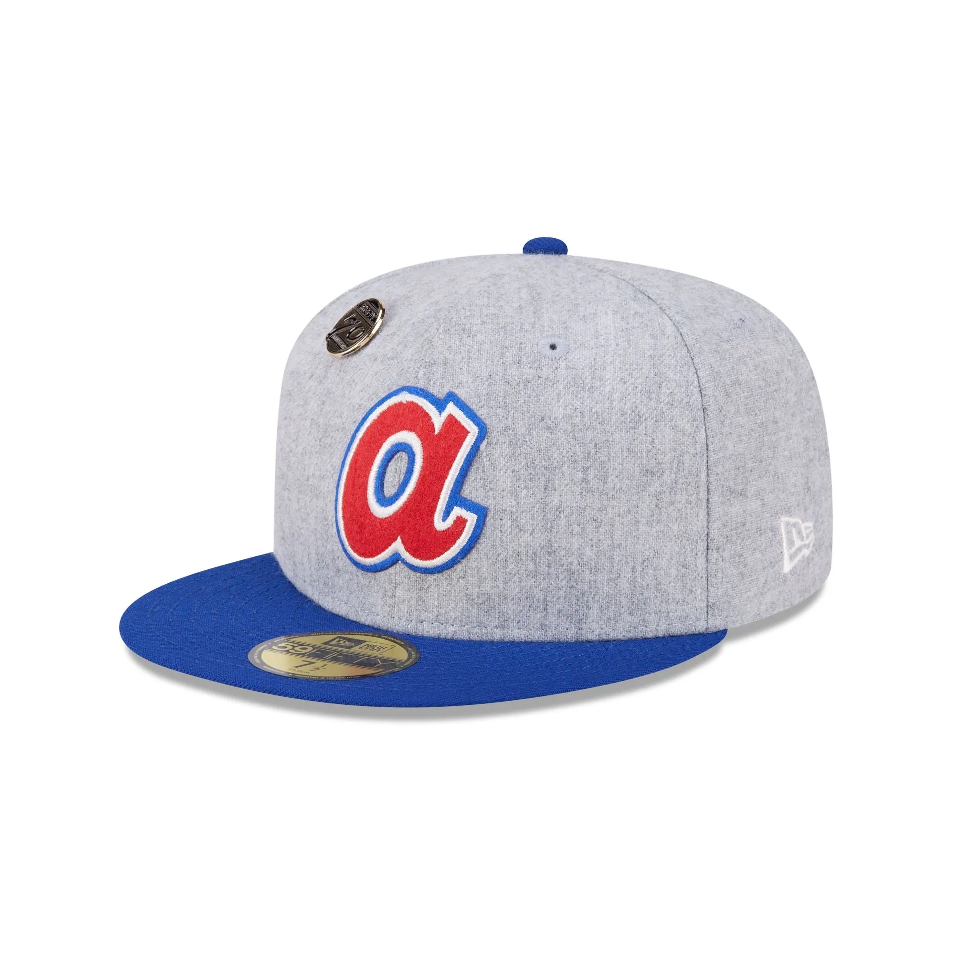 Atlanta Braves 70th Anniversary Gray 59FIFTY Fitted Hat sold by New Era