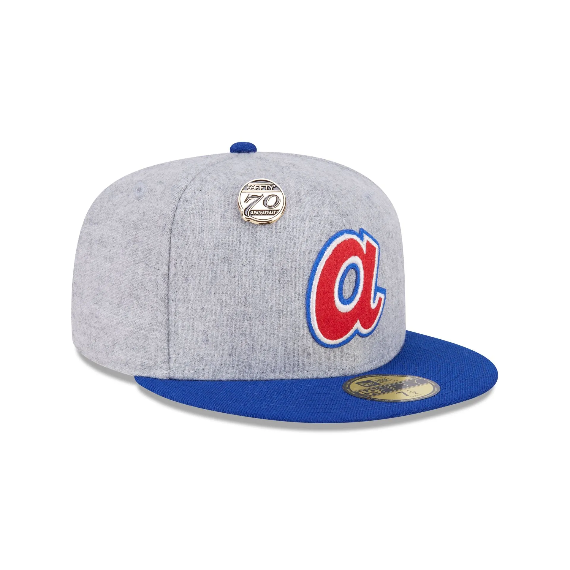Atlanta Braves 70th Anniversary Gray 59FIFTY Fitted Hat sold by New Era product image thumbnail 3