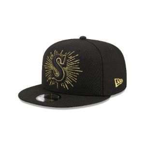 Seattle Mariners Metallic Logo 9FIFTY Snapback Hat sold by New Era