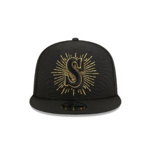 Seattle Mariners Metallic Logo 9FIFTY Snapback Hat sold by New Era