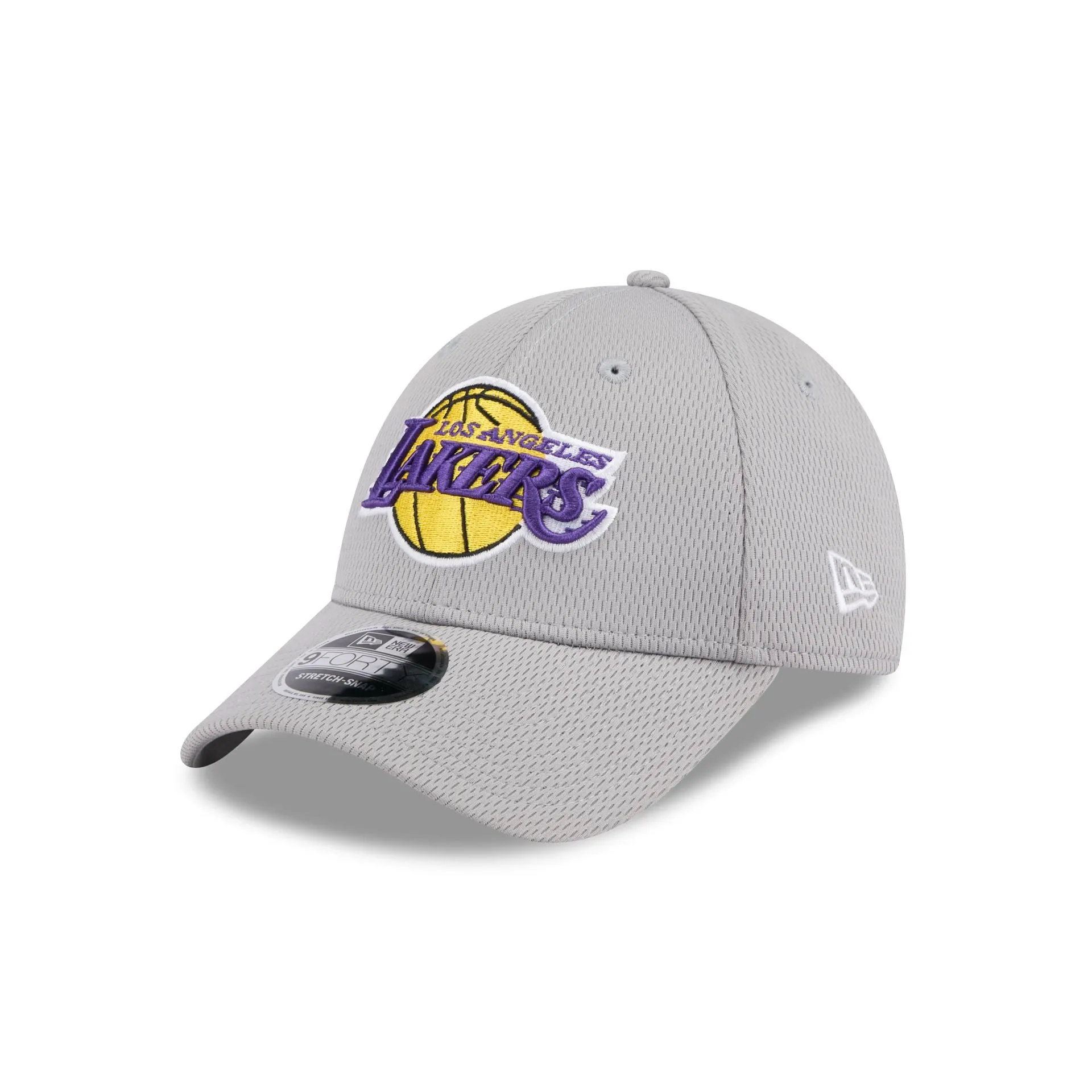 Los Angeles Lakers Gray 9FORTY Stretch-Snap Hat sold by New Era