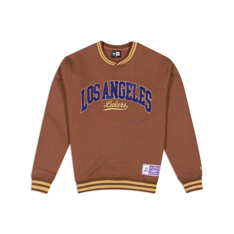 Los Angeles Lakers Letterman Classic Crewneck sold by New Era