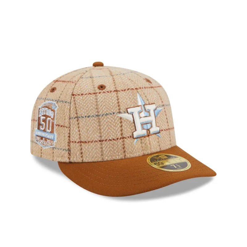Houston Astros Herringbone Check Low Profile 59FIFTY Fitted Hat sold by New Era