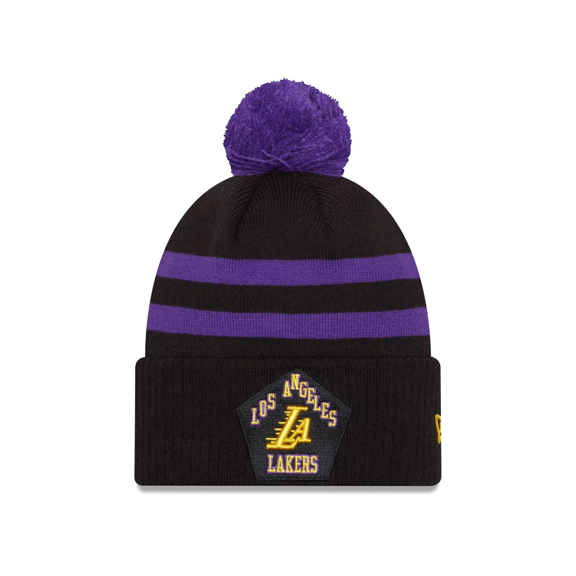 Los Angeles Lakers 2023 City Edition Pom Knit Hat sold by New Era