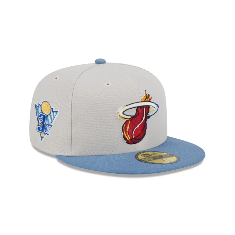 Miami Heat Color Brush 59FIFTY Fitted Hat sold by New Era