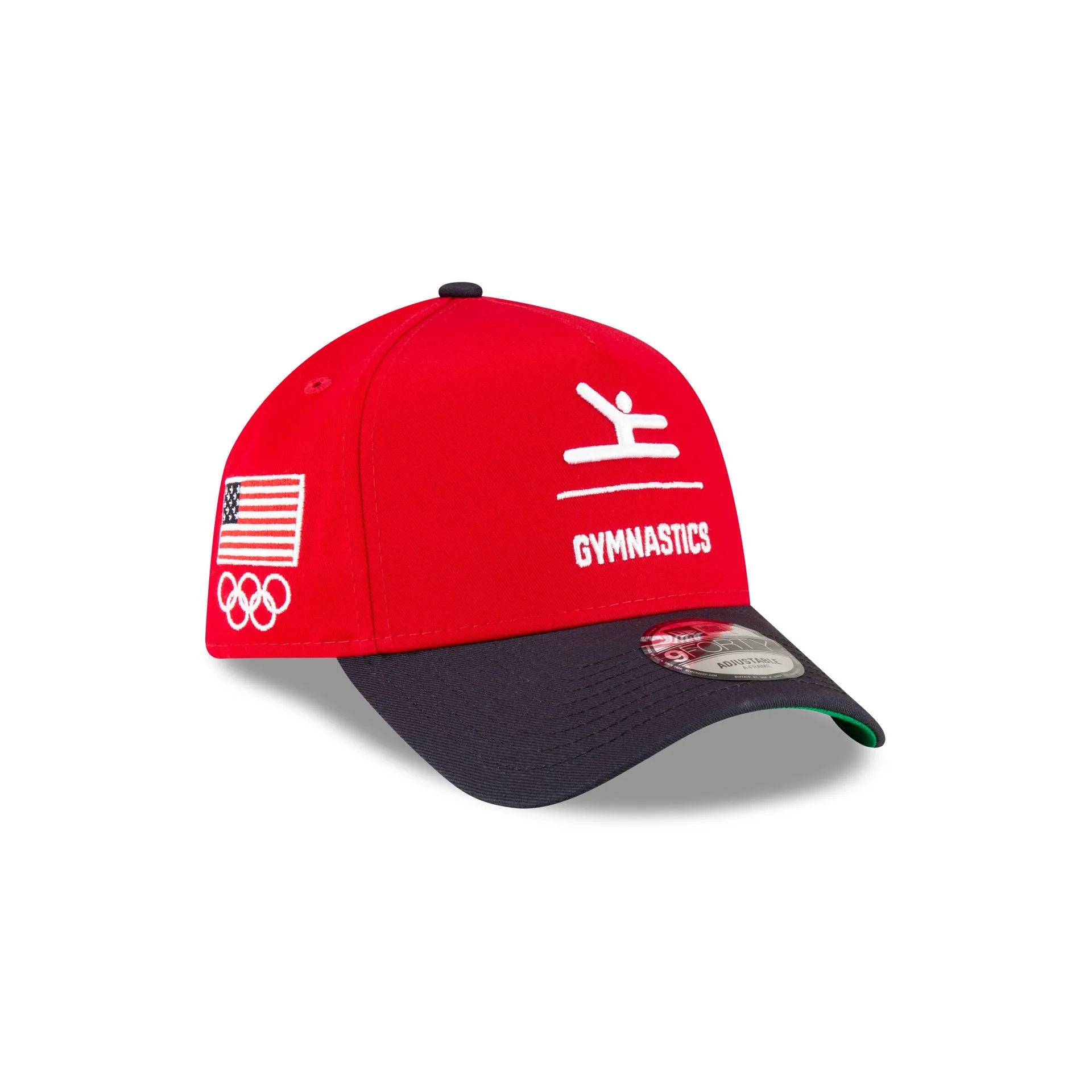 Team USA Gymnastics Red 9FORTY A-Frame Snapback Hat sold by New Era