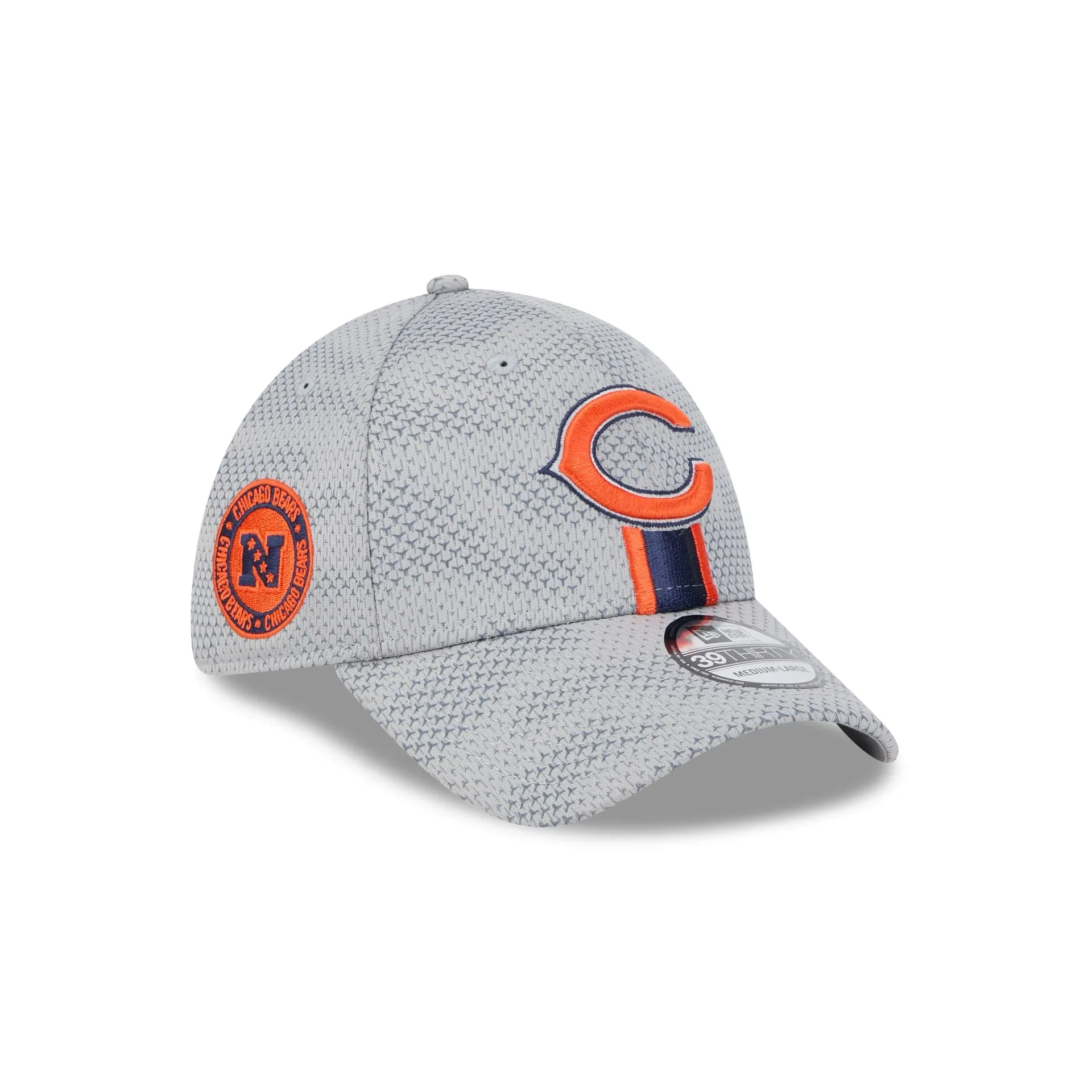 Chicago Bears 2024 Sideline Gray 39THIRTY Stretch Fit Hat sold by New Era
