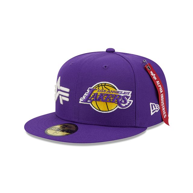 Alpha Industries X Los Angeles Lakers Dual Logo 59FIFTY Fitted Hat sold by New Era
