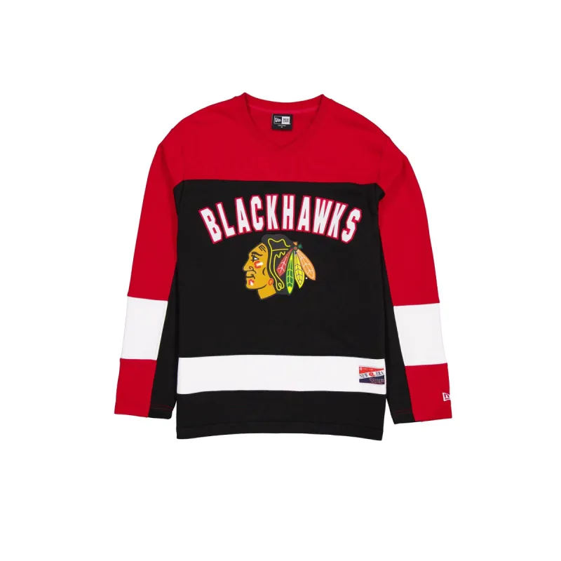 Chicago Blackhawks Throwback Long Sleeve T-Shirt sold by New Era