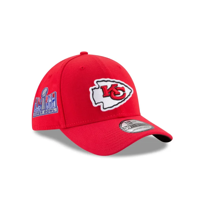 Kansas City Chiefs Super Bowl LVIII Participation Side Patch 39THIRTY Stretch Fit Hat sold by New Era