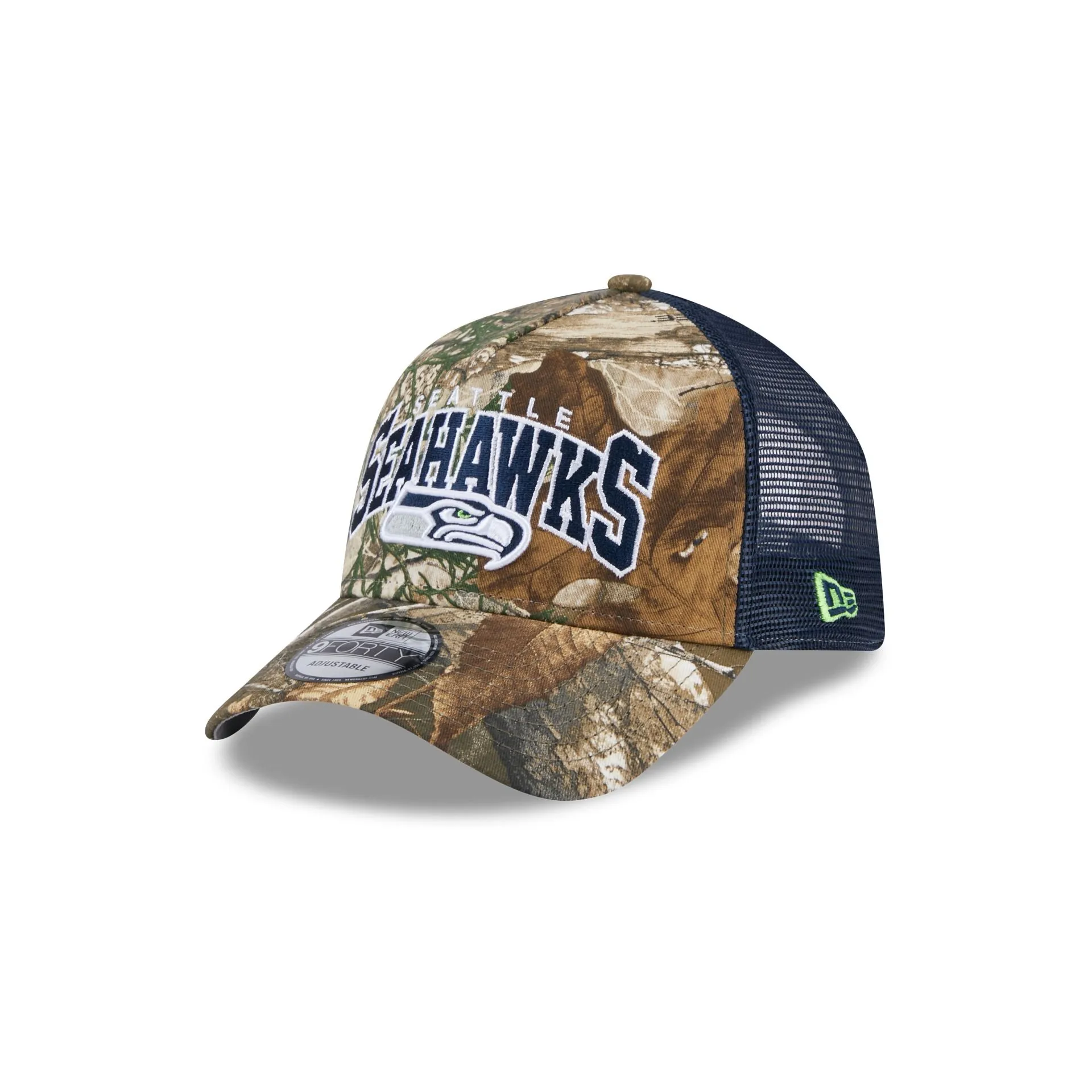 Seattle Seahawks Active 9FORTY A-Frame Trucker Hat sold by New Era
