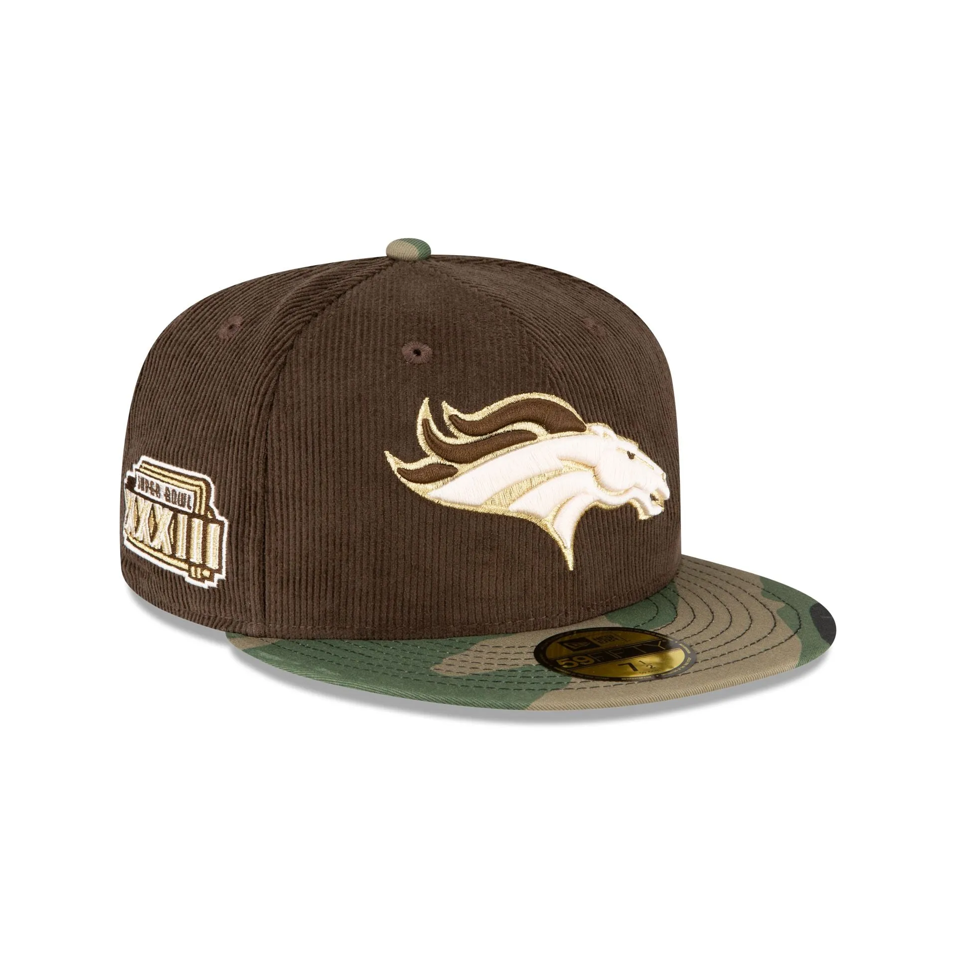 Just Caps Brown Camo Denver Broncos 59FIFTY Fitted Hat sold by New Era