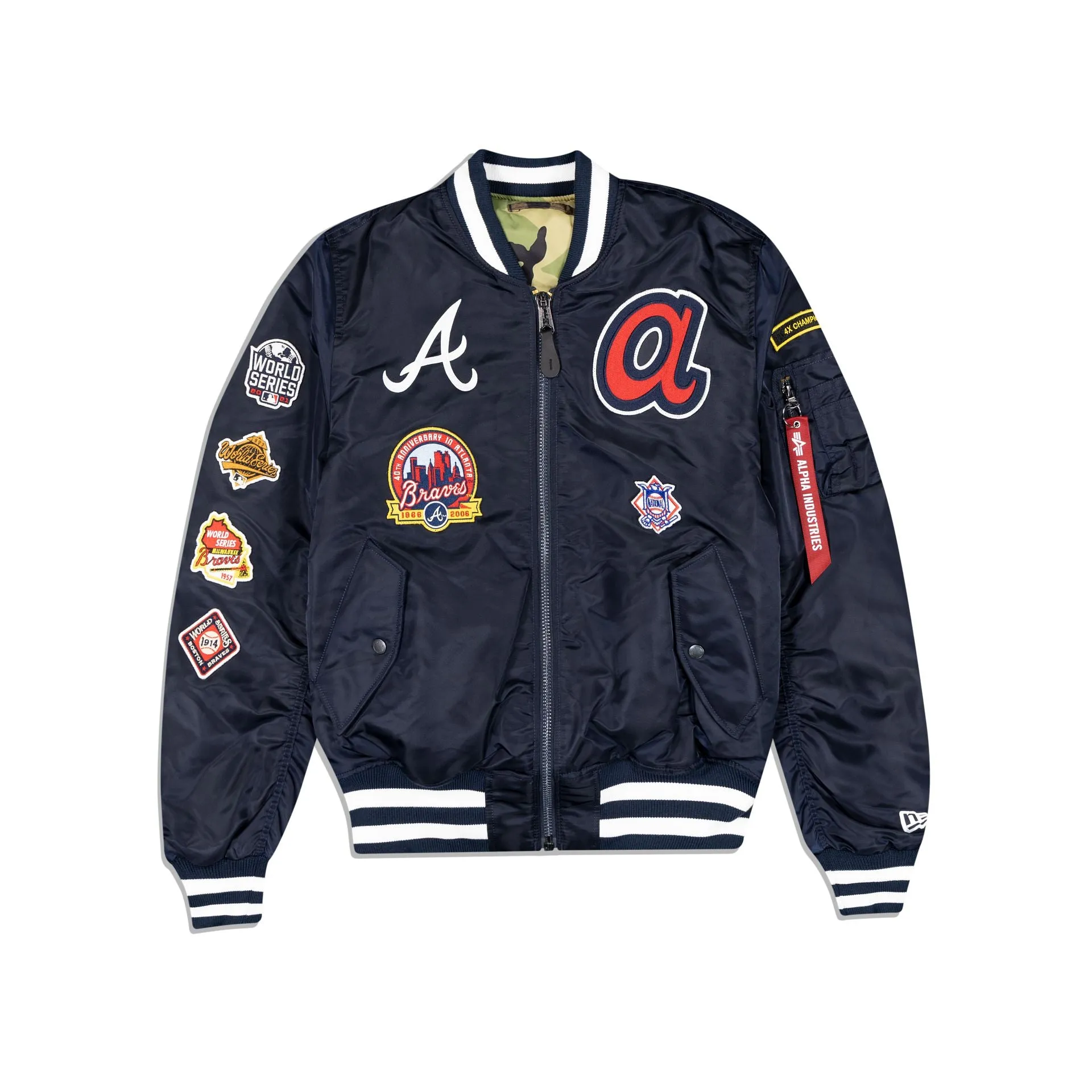 Alpha Industries X Atlanta Braves MA-1 Bomber Jacket sold by New Era