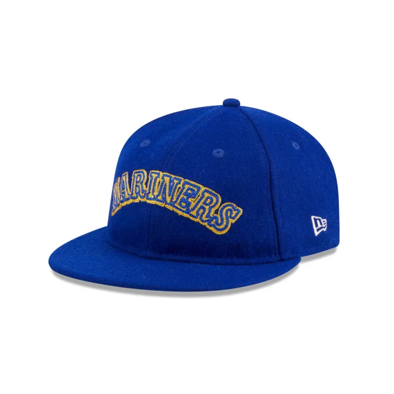 Seattle Mariners Melton Wool Retro Crown 9FIFTY Adjustable Hat sold by New Era