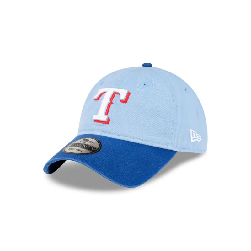 Texas Rangers Core Classic Replica Light Blue 9TWENTY Adjustable Hat sold by New Era