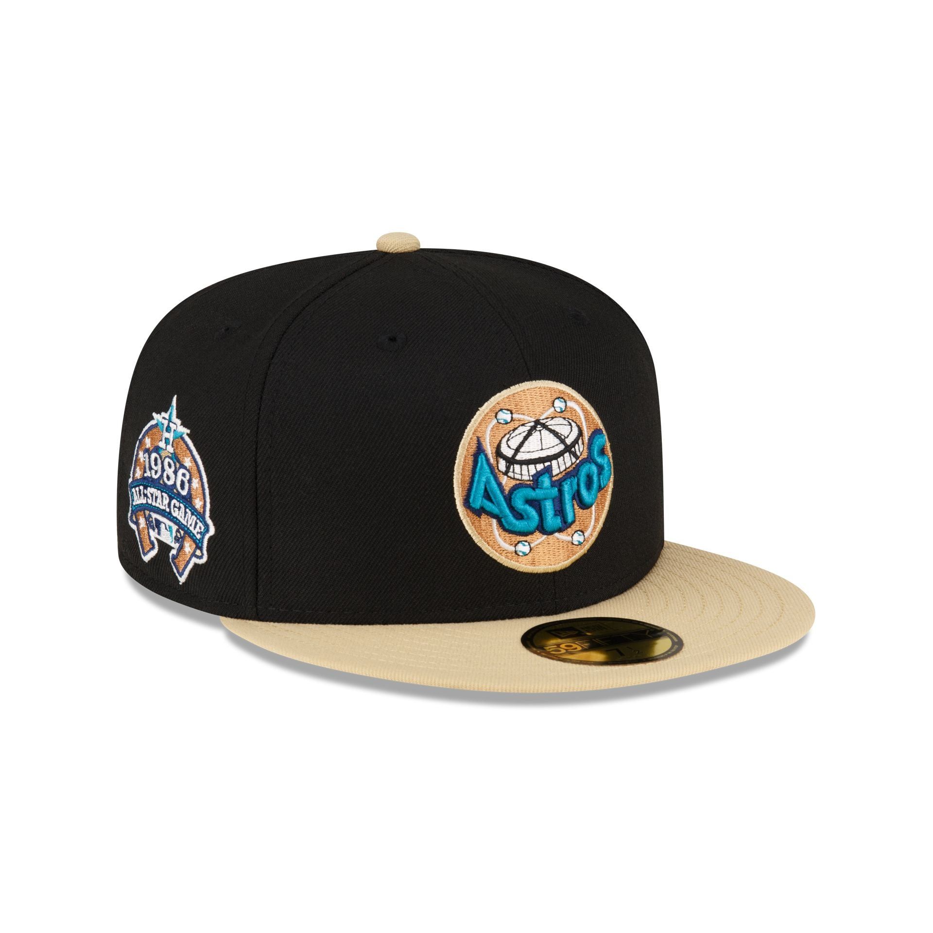 Just Caps Black Crown Houston Astros 59FIFTY Fitted Hat sold by New Era