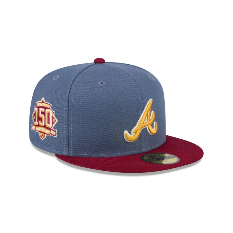 Atlanta Braves Deep Blue 59FIFTY Fitted Hat sold by New Era