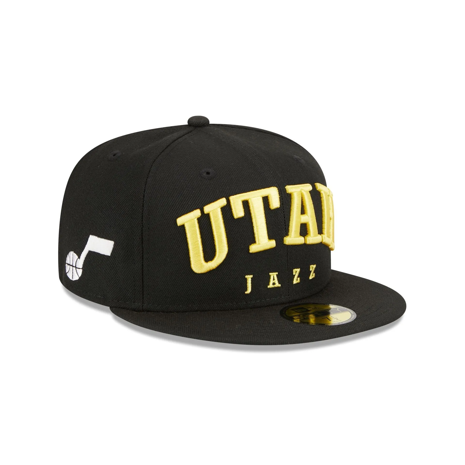 Utah Jazz Sport Night Wordmark 59FIFTY Fitted Hat sold by New Era