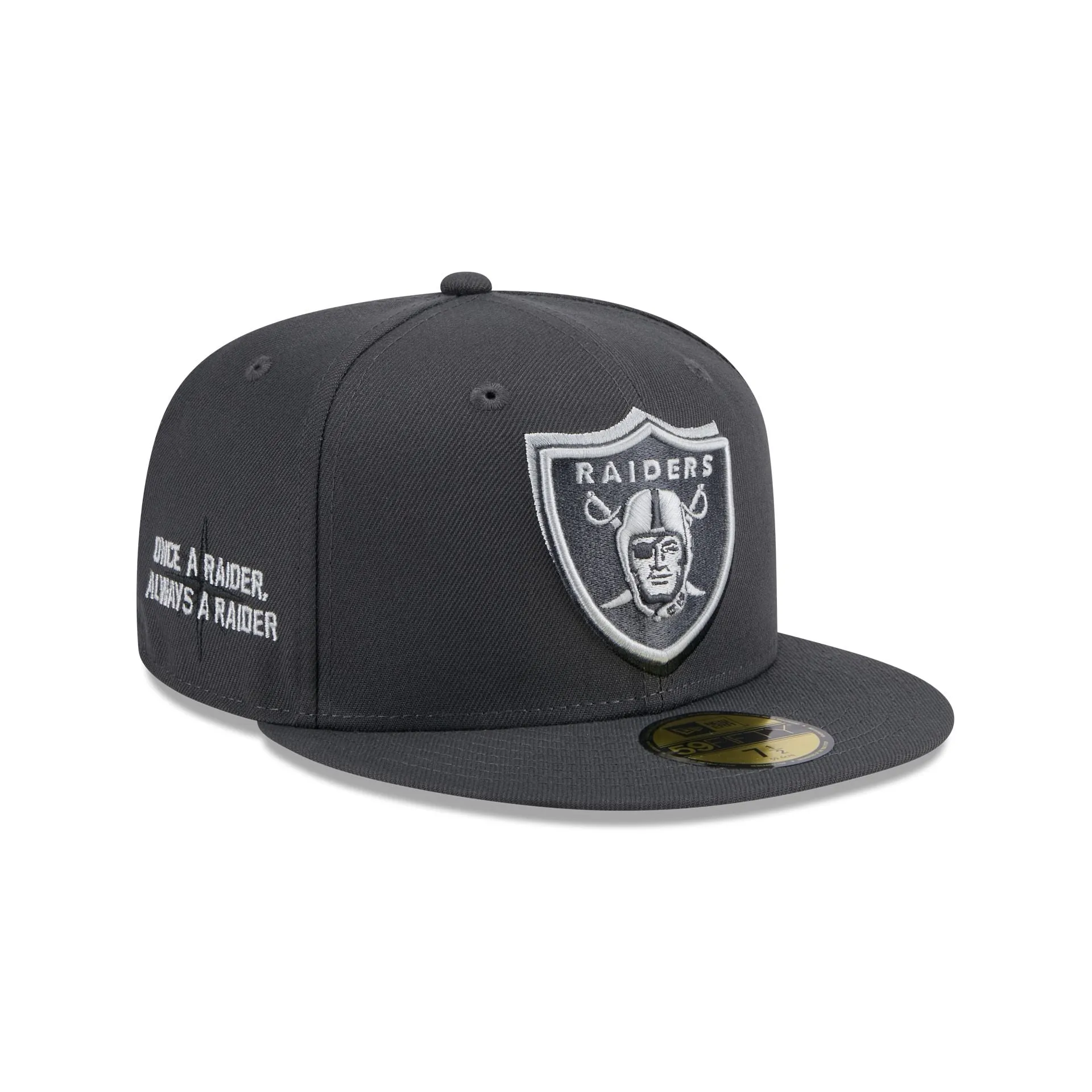 Las Vegas Raiders 2024 Draft Gray 59FIFTY Fitted Hat sold by New Era