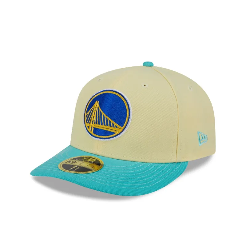 Golden State Warriors Soft Yellow Low Profile 59FIFTY Fitted Hat sold by New Era