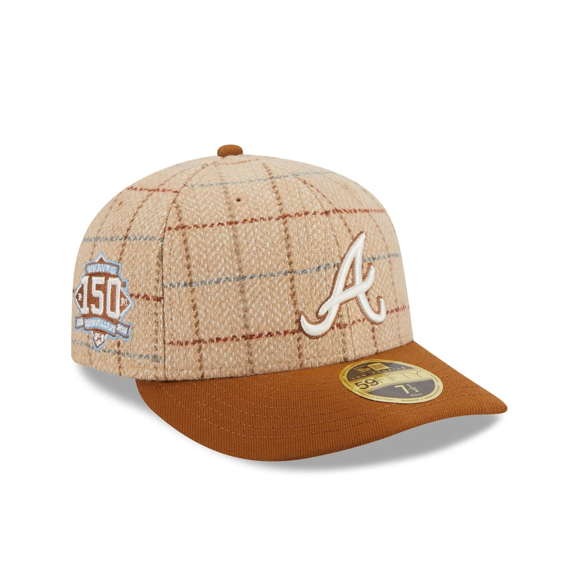 Atlanta Braves Herringbone Check Low Profile 59FIFTY Fitted Hat sold by New Era