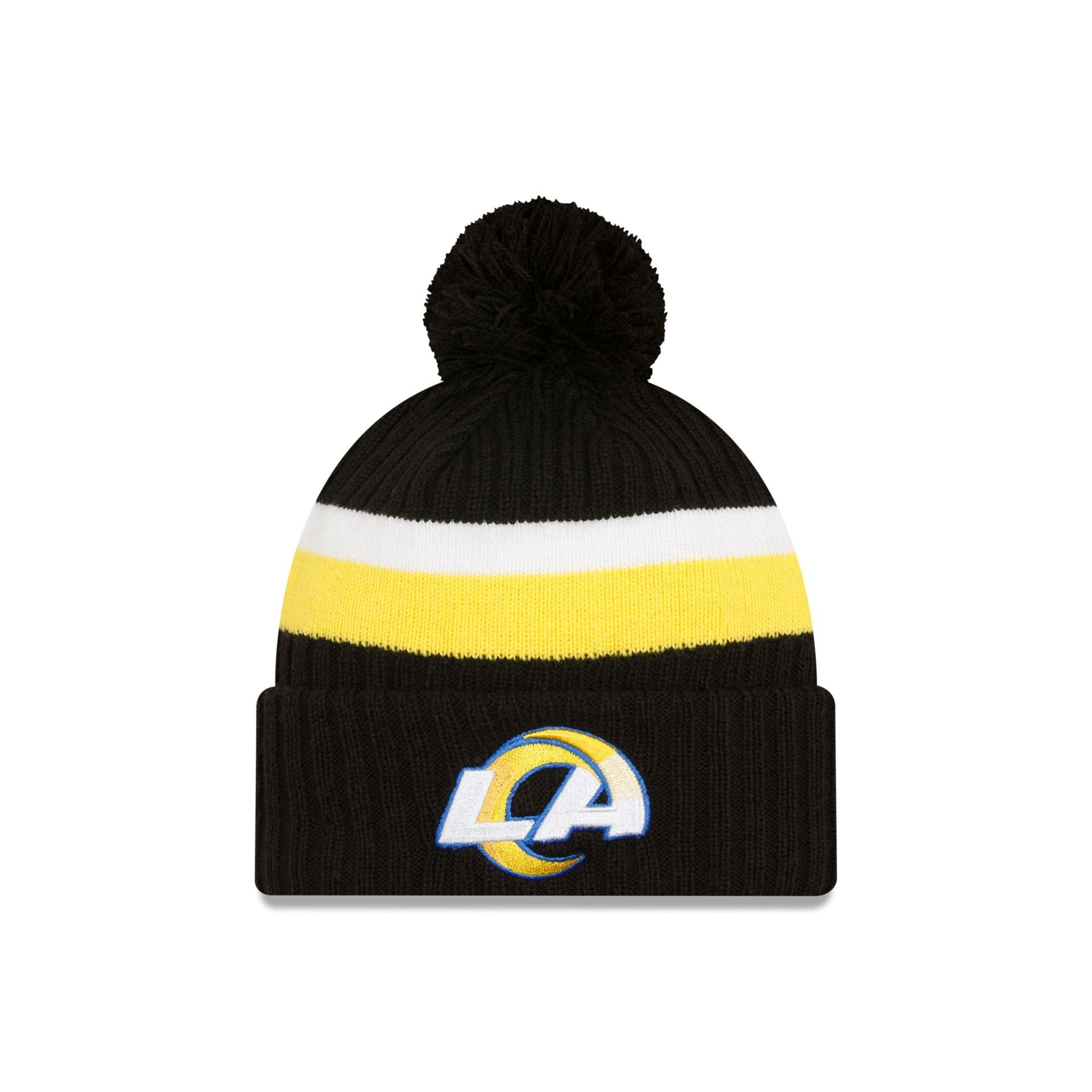 Los Angeles Rams 2023 Cold Weather Black Pom Knit sold by New Era