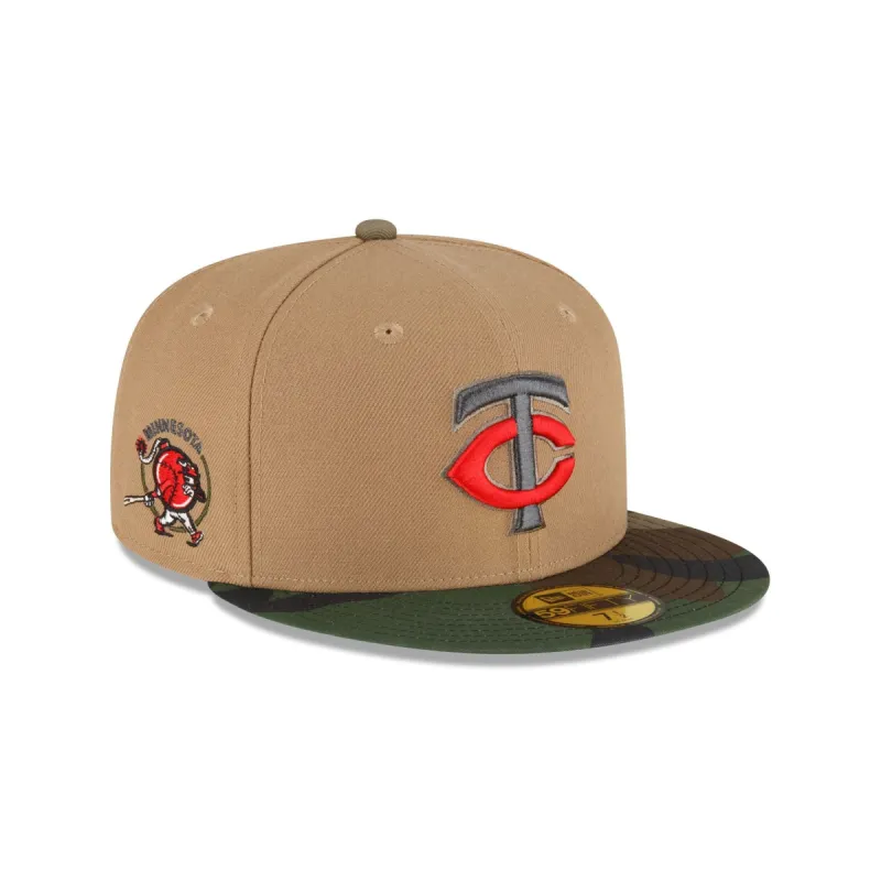 Just Caps Camo Khaki Minnesota Twins 59FIFTY Fitted Hat sold by New Era