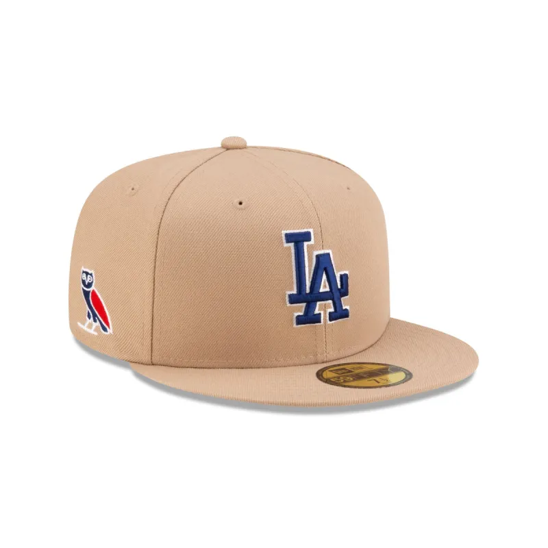 OVO X Los Angeles Dodgers Tan 59FIFTY Fitted Hat sold by New Era