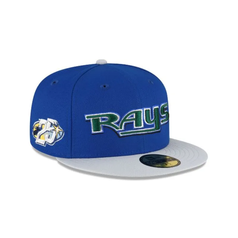 Just Caps Gray Visor Tampa Bay Rays 59FIFTY Fitted Hat sold by New Era