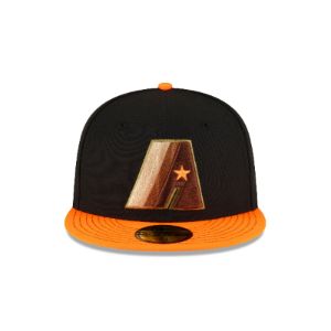 Just Caps Orange Visor Houston Astros 59FIFTY Fitted Hat sold by New Era