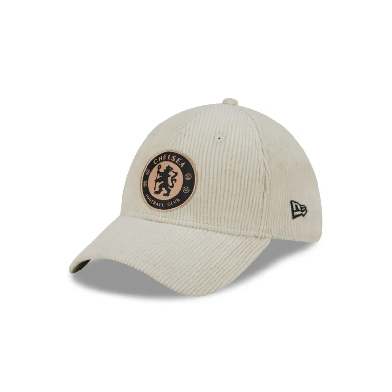 Chelsea FC Stone Corduroy 39THIRTY Stretch Fit Hat sold by New Era