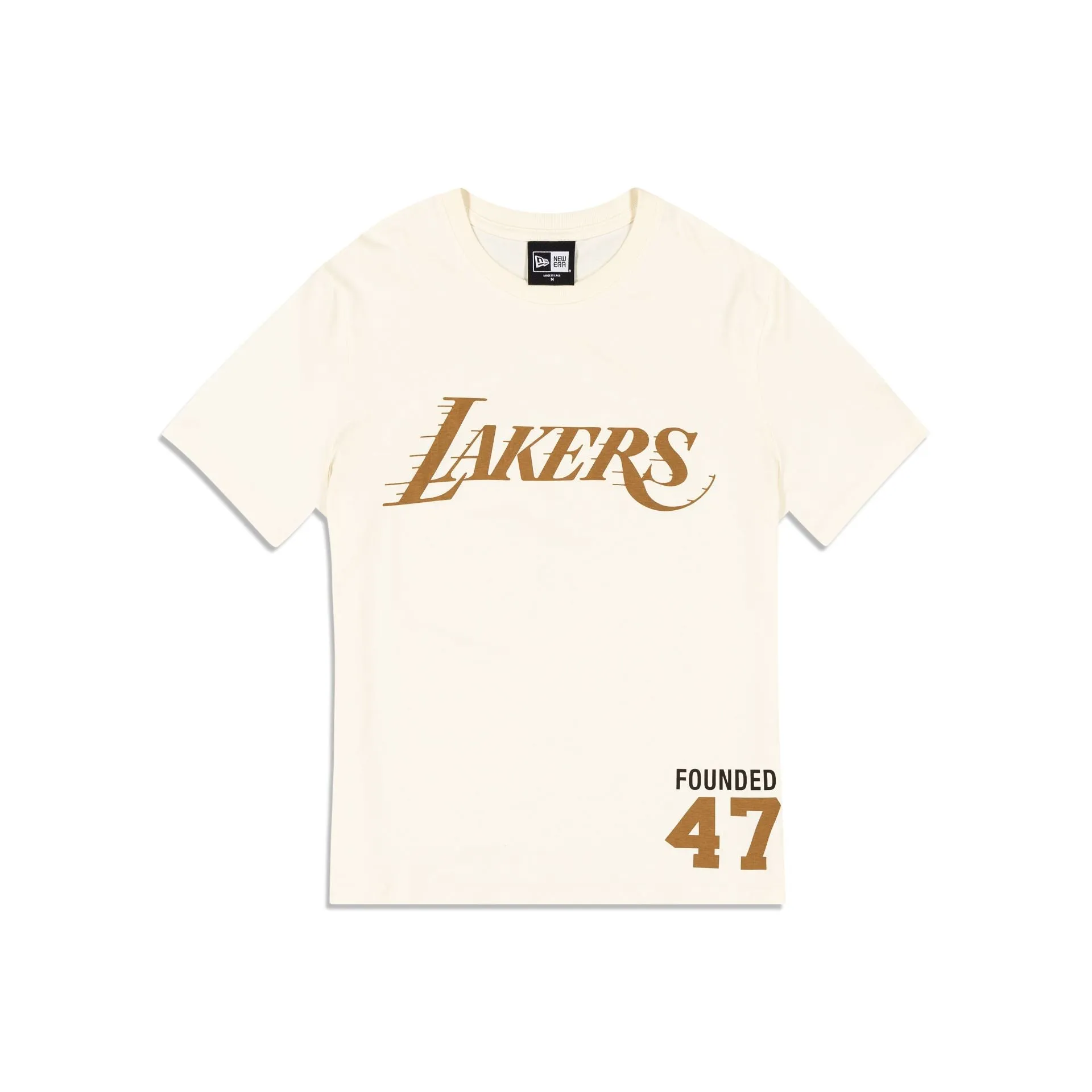 Los Angeles Lakers Cord White T-Shirt sold by New Era