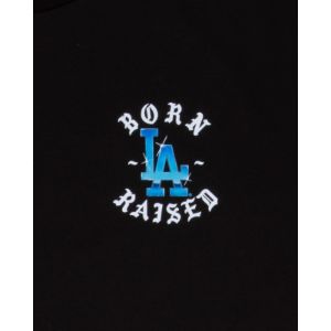 Born X Raised Los Angeles Dodgers Logo Black T-Shirt sold by New Era