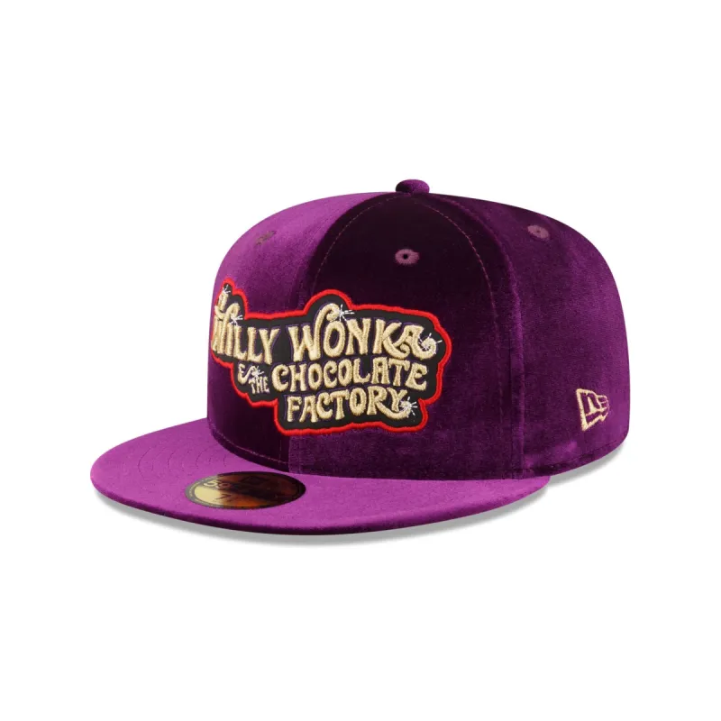 Willy Wonka Purple Velvet Alt 59FIFTY Fitted Hat sold by New Era